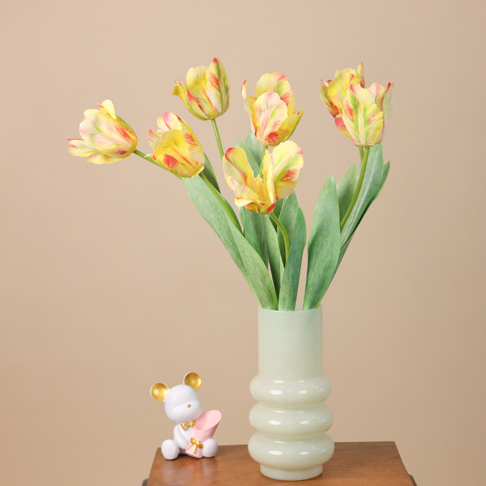 Realistic Handmade Tulip Simulation Flower Bonsai for Home Decoration and Wedding Photography Props in Multiple Colors