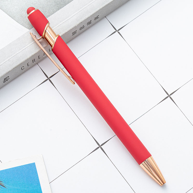 Gel-Ink Ball Pen With Rose Gold Rose Pink Advertising Ballpoint Pen Personalized Gift