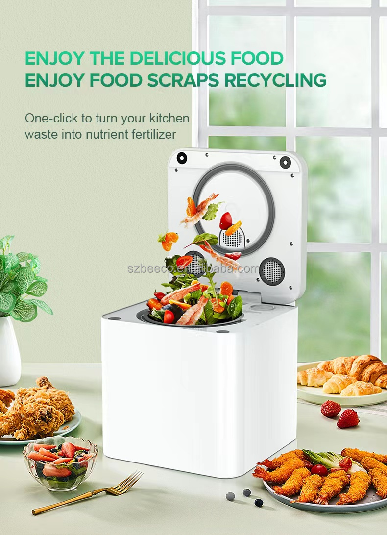 AI 5.2 Liters Tabletop Compost Machine Instant Kitchen Composter Low Noise With LCD Display