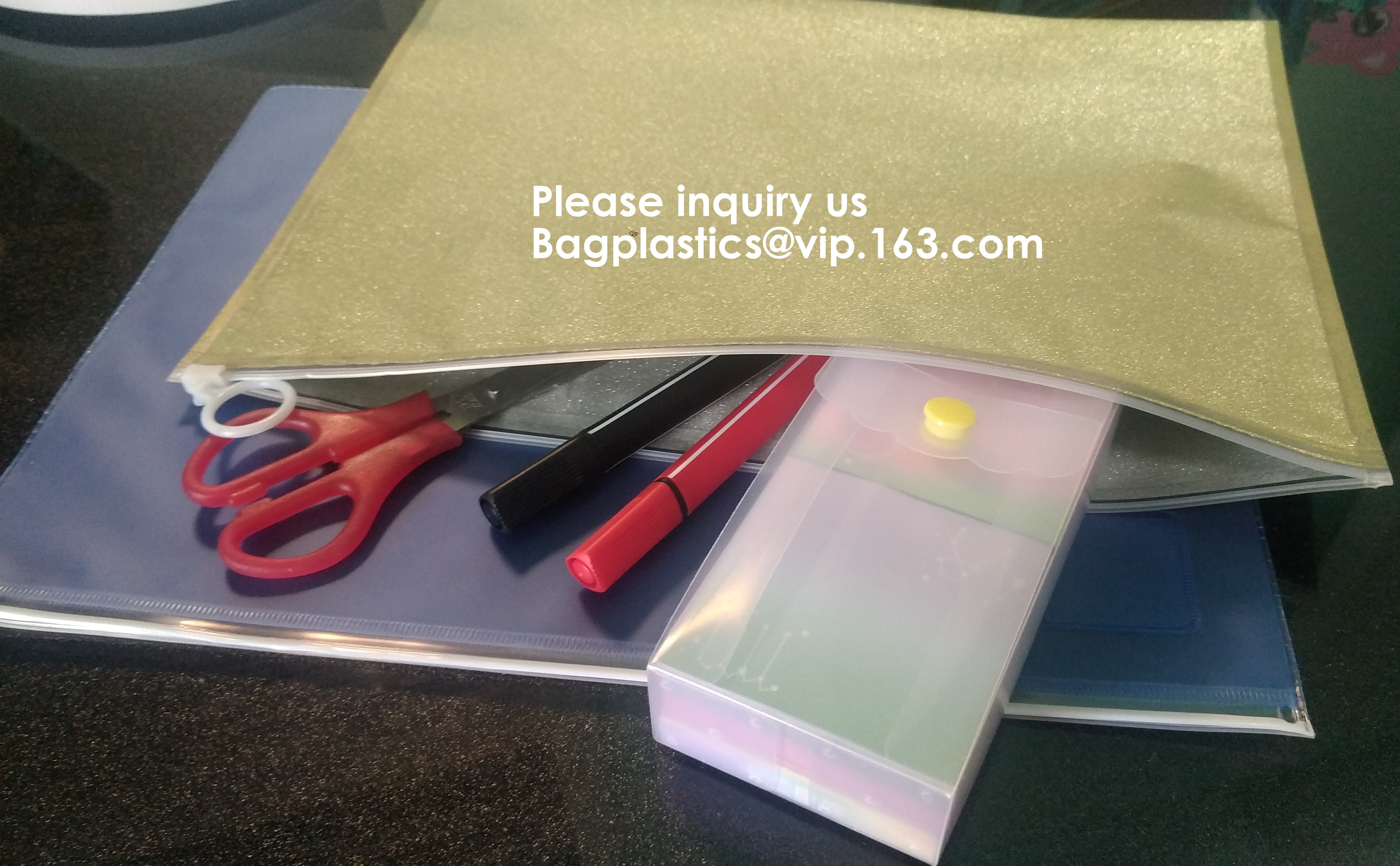 File Packing Bag With Zipper K Zipper File Bag PVC Document Plastic Bag,Zipper Pouch Zipper File Bags File Holders