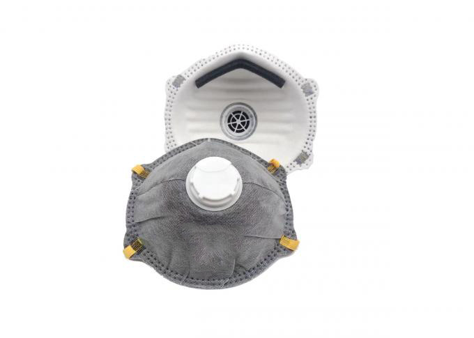 Professional Breathable Ffp2 Respirator Mask With Steel Nose Clip Gray Color