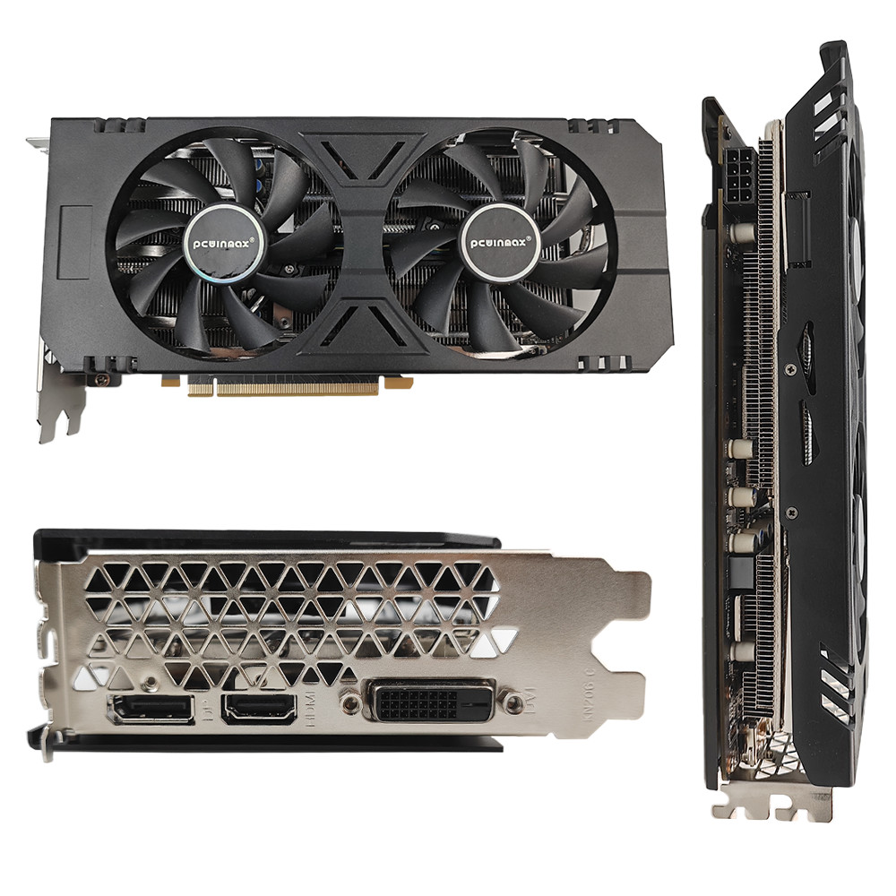 PCWINMAX Geforce RTX 2060 6GB GDRR6 1680MHz Dual Fans VR Ready HD DisplayPort DVI Graphics Card
