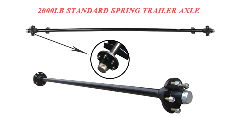 Max Payload 7500LB Straight Square / Round Tube Trailer Axles within Customer Requirements