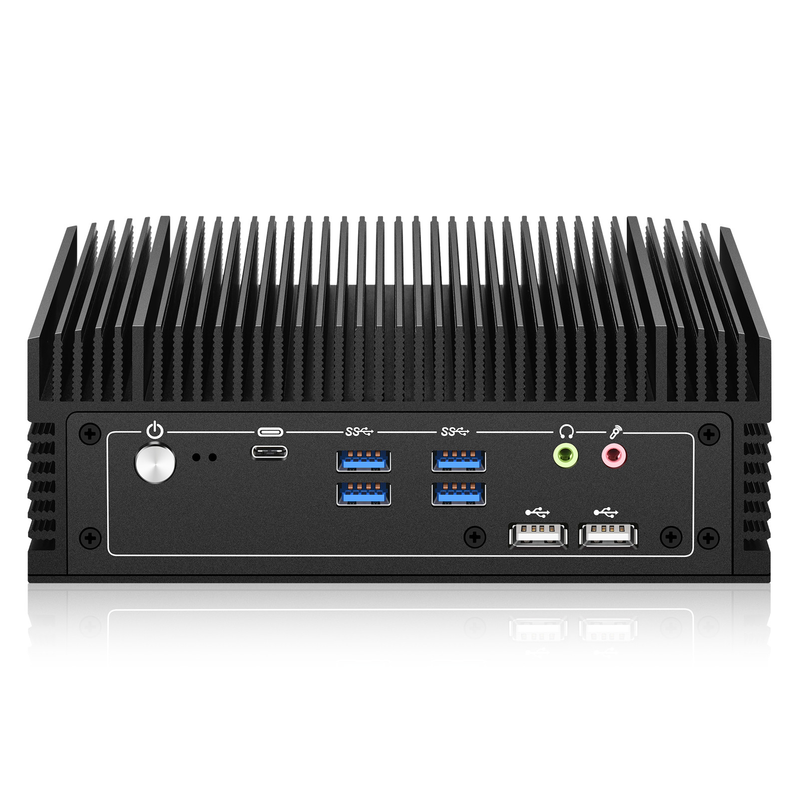 2 x COM232/485 i3/i5/i7 12th/13th gen 2x 2.5Gbe LAN Fanless IPC BOX PC 16GB DDR5 512GB SSD