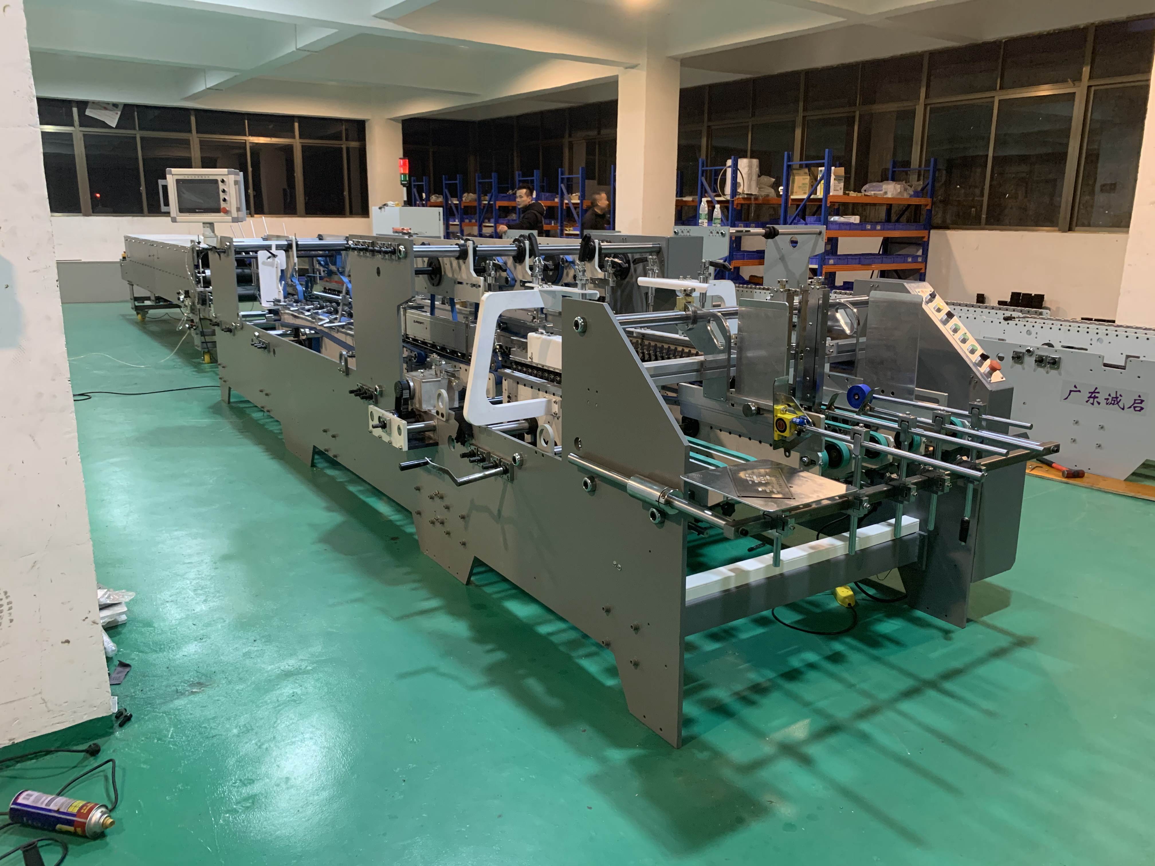 Maximum Paper Width 2 800mm Bottom Folding Box Folder Gluer with Flexo-Printing