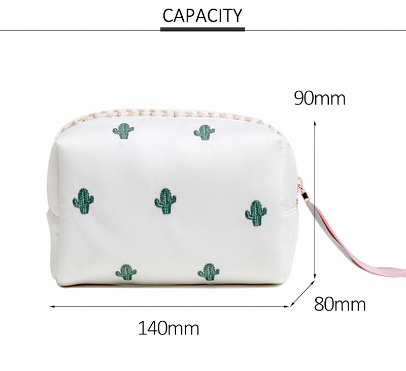 Digital Printed Portable Personalised Basics Square Satin Makeup Bag For Girls