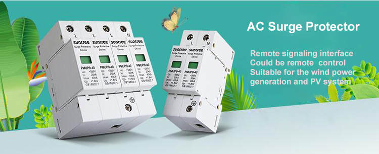 White Lightning Arrester 2Pole AC Surge Protector