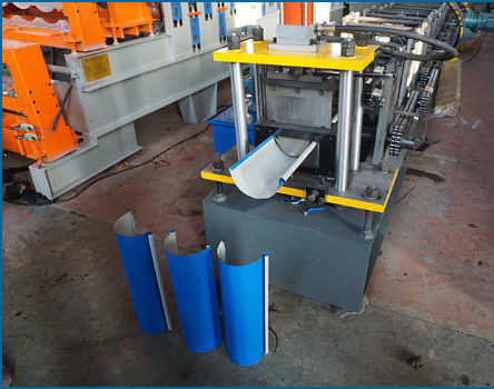 ​Half Round Water Steel PPGI Rain Gutter Roll Forming Machine Automatic Seamless