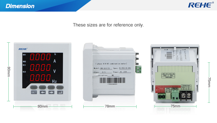 Data Logger For Current Voltage Frequency Digital Analog Single Phase Combined Meter RH-UIF73