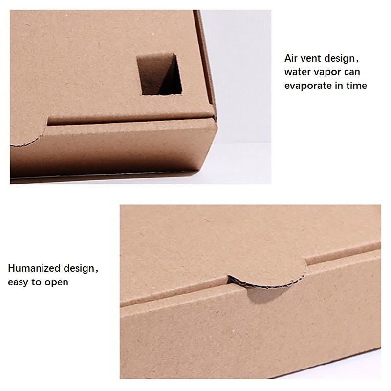 Full Color Baking Kraft Corrugated Paper Pizza Cardboard Pizza Slice Boxes Bulk