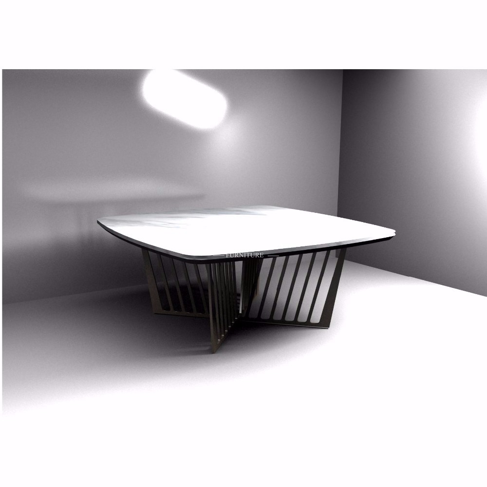 2017 New Design Simple Style Modern Designs Grey Marble Coffee Table ZZ-ZS1718