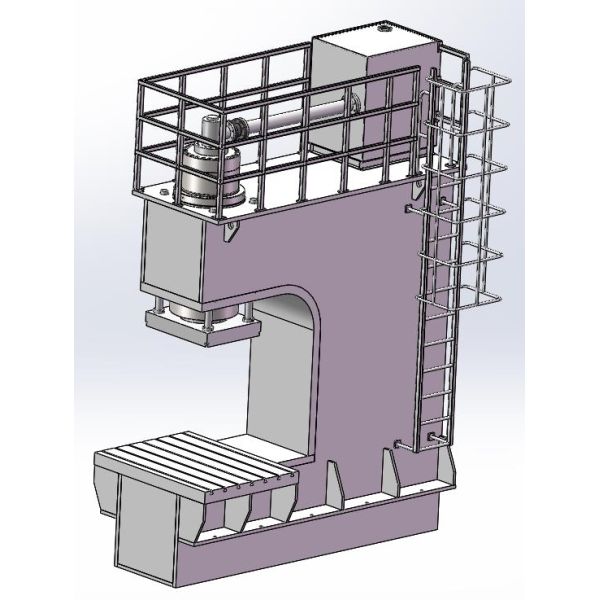 200 Ton C Frame Hydraulic Press Machine Single Column With 2 Jib Cranes