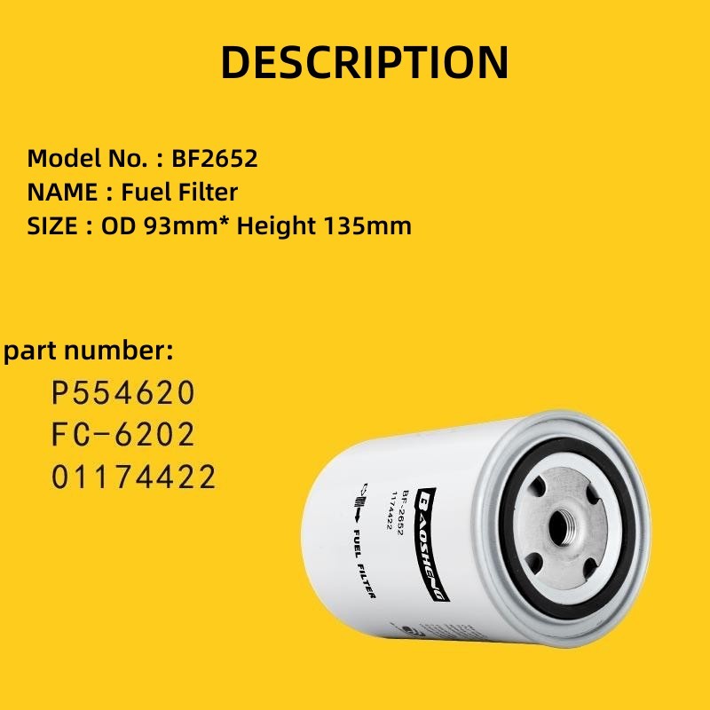 P554620 1164620 Excavator Fuel Filter For Liebherr