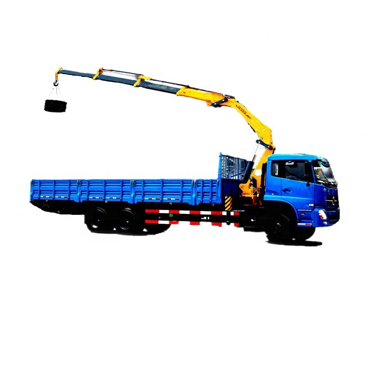 SQ10ZK3Q 10T Truck Mounted Knuckle Boom Cranes With Folding Arm 160L Oil Tank