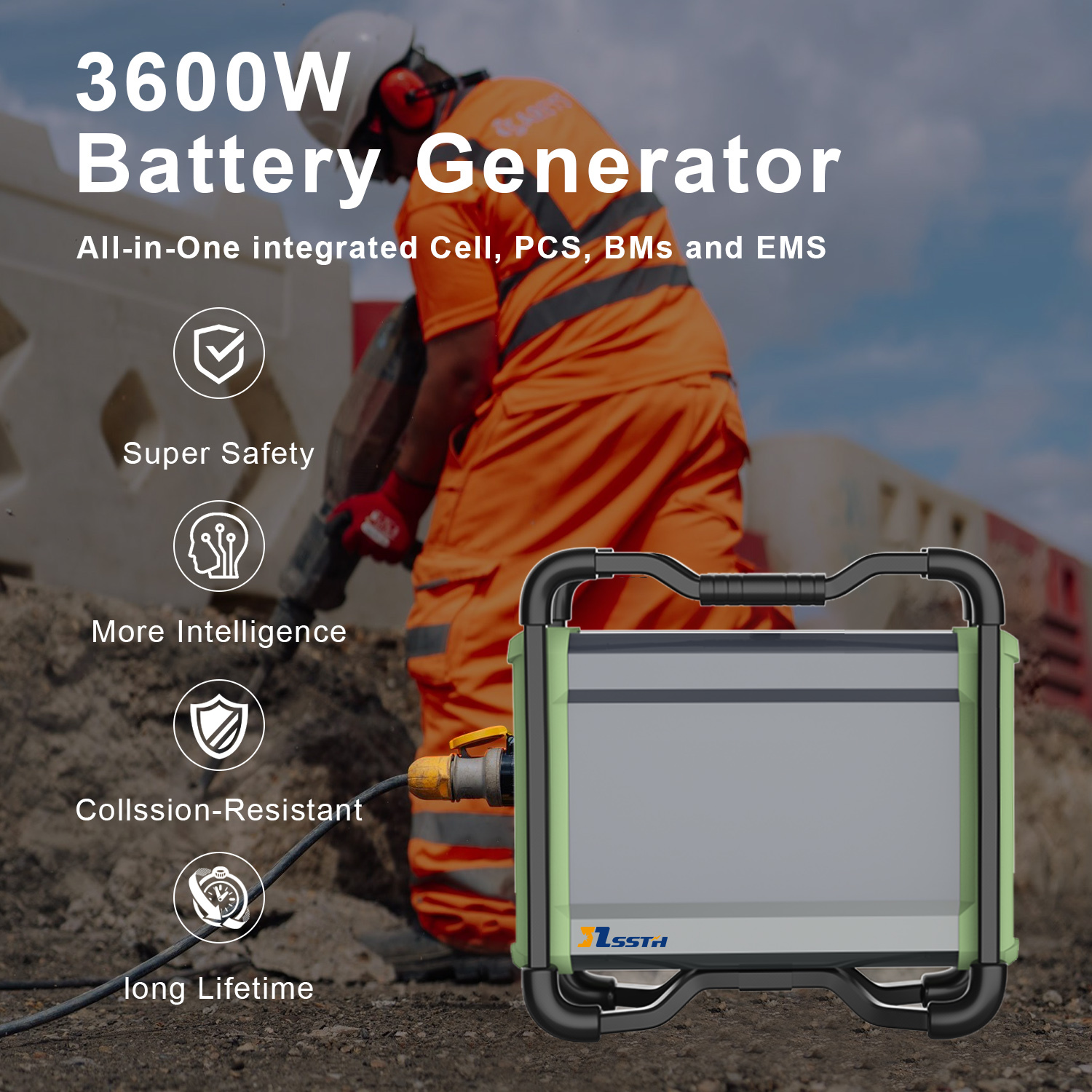 3.6kW Emergency Backup Power Supply Lithium Battery Portable Power Station