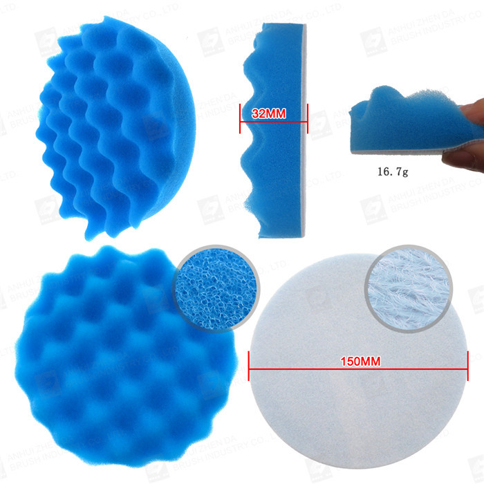 9pcs 7 Inch Car Polishing Sponges With M14 Drill Adaptor