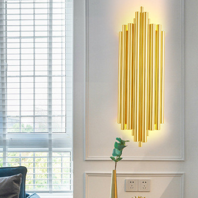 W27*H40cm Gold Nordic PostModern Luxury Wall Lamp For Bedroom
