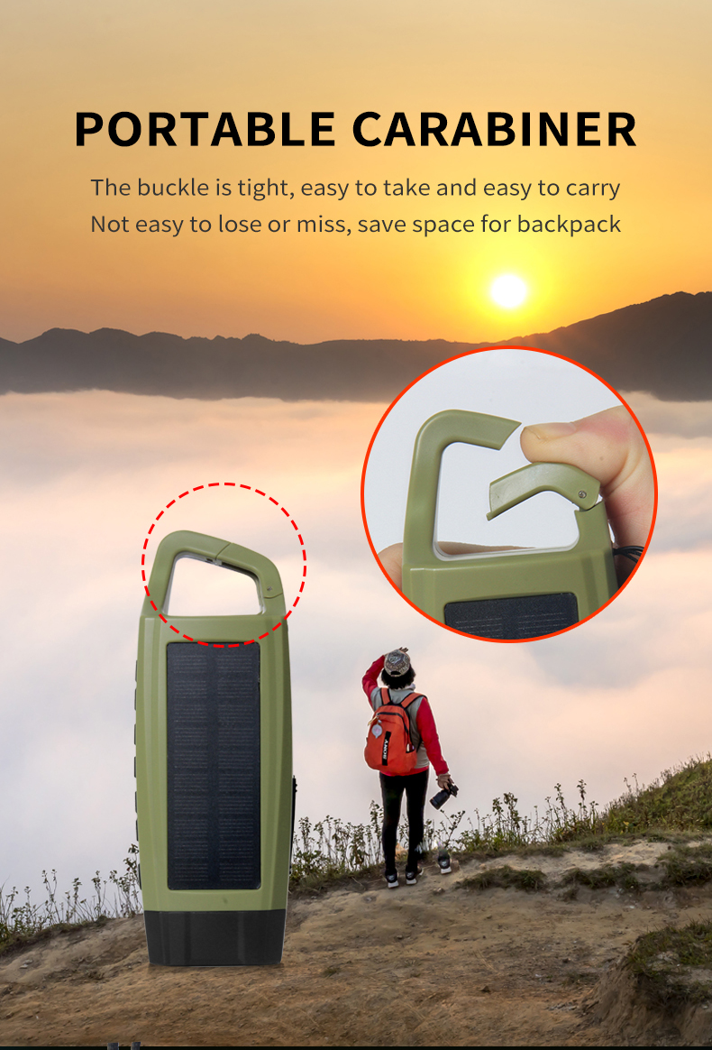 Rechargeable Waterproof Emergency Radio Short Wave Solar Powered