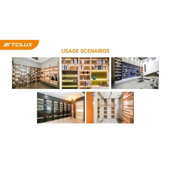 PC Alu Material Cabinet LED Light with High Color Rendering Index RA≥90 Adhesive Installation Method and Length 1500mm