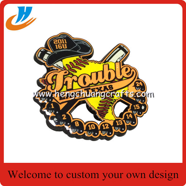 Baseball badges,metal badge with print process 7-10 lead time custom baseball pins