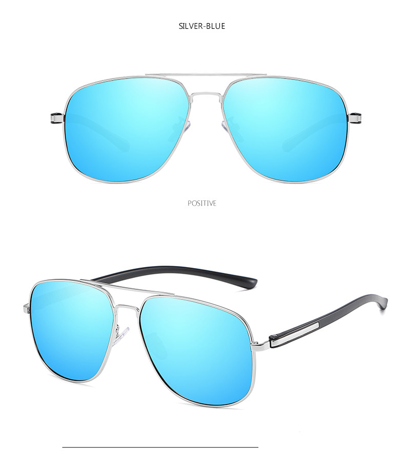 Unique Trending Uv400 Polarized Sunglasses BSCI Square Ocean Lens
