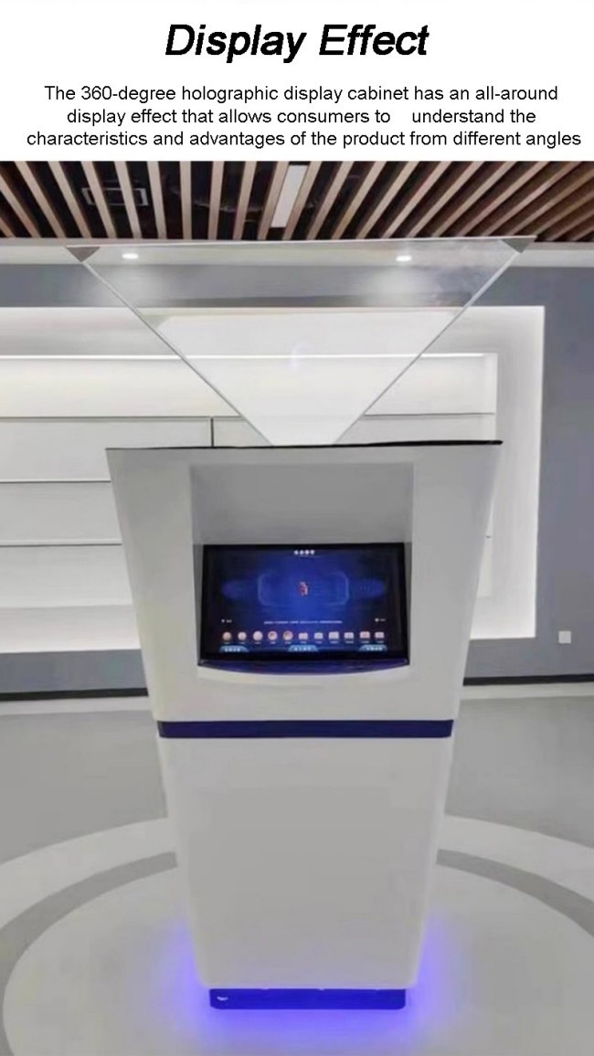 Exhibition Hall Dedicated Stereoscopic Holographic Cabinet with Touch-Interactive 3D Display Supporting Customizable Three-Dimensional Projection