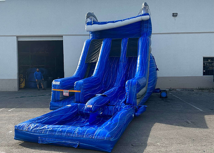 Blow Up Amusement Park Water Slides 0.55mm PVC Garden Inflatable Water Slide