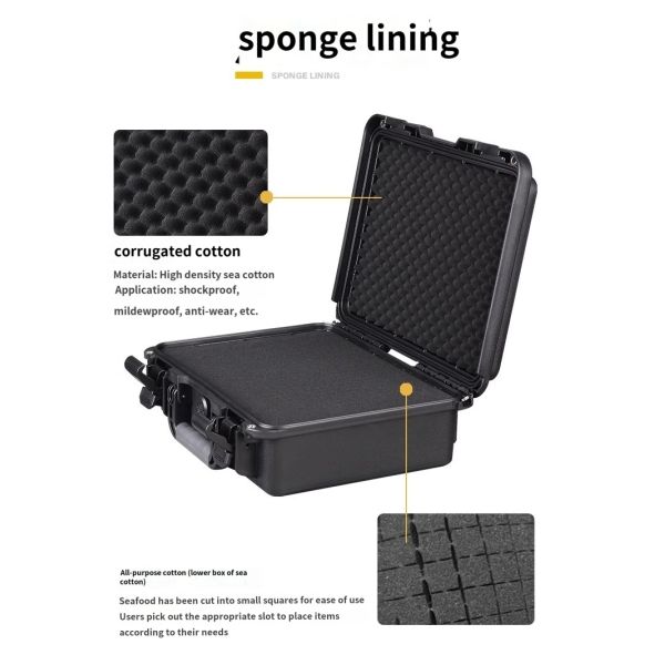 EM-3929 Tool Storage Case with Reinforced Stainless Steel Chain Secondary Locking Mechanism and Humanized Closed Design