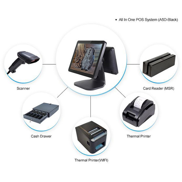 12 Inch Display Android Pos Terminal 6 USB Interface With Low Energy Consumption