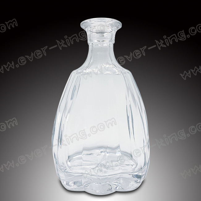 Transparent 750 ML Luxury Liquors Tequila Glass Bottle