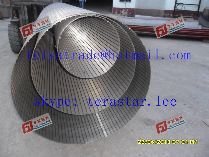 STAINLESS STEEL WEDGE WIRE ROLL SCREEN / DSM STARCH SCREENS FROM XINLU METAL WIRE MESH FACTORY FOR WEAST TREATMENT