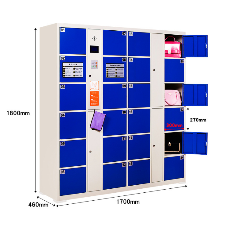 Cold Rolled Steel Q235 Electronic Storage Locker 30 Drawers