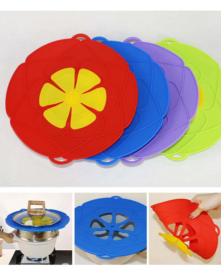 Food Grade Silicone Pan Lid Cover Reusable With Double Hangs For Cooking
