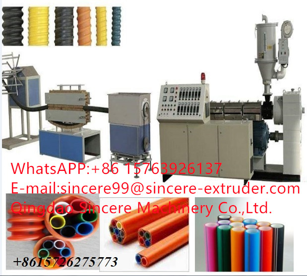 HDPE PVC Carbon Plastic Pipe Extrusion Line Corrugated Conduit Manufacturing Machine