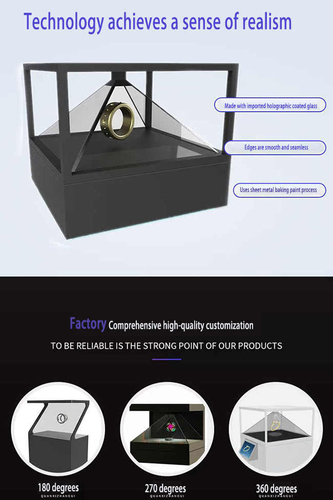 High Resolution 3D Holographic Display Showcase 3D HoloBox For Retail Promotions