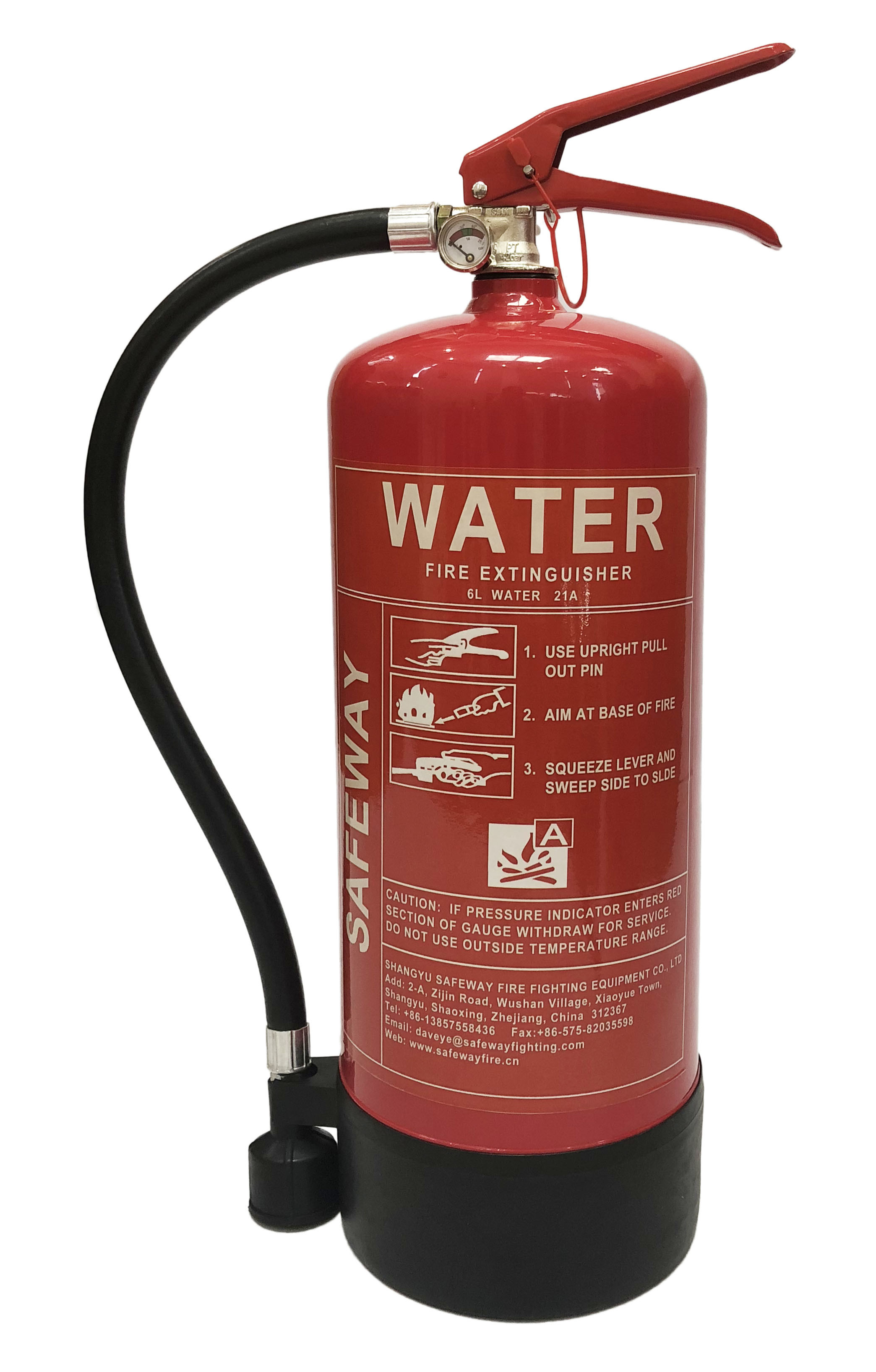 6L Water Fire Extinguisher Pressure Fire Extinguishing System Easy To Use