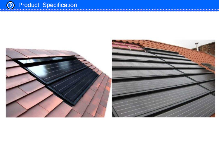 Black Matt Aluminium PV Frame for BIPV / Building Integrated PV Module with 250 Watts