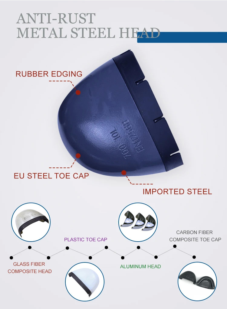 High Quality Anti-Smash And Anti-Puncture Steel Lron Toe Plastic Toe Composite Toe Fiberglass Toe Shoes