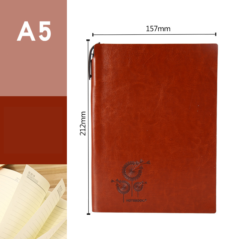 2022 Custom Logo Pu Leather Softcover Notebook Journal for Daily Weekly Monthly Planner