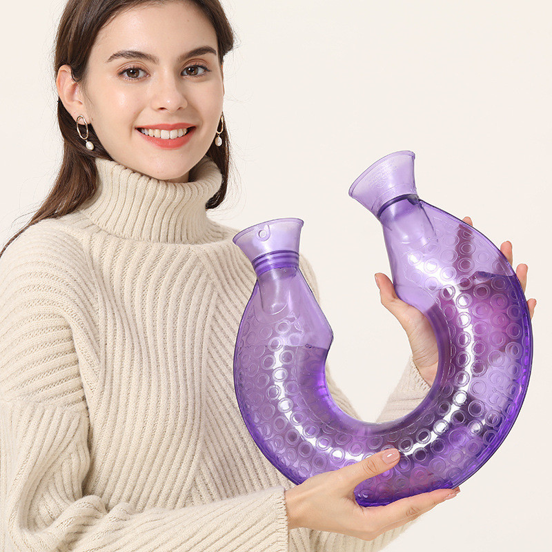 1.5L Hot Cold Water Bottle Bag U Shaped Reusable Hot And Cold Packs For Pain