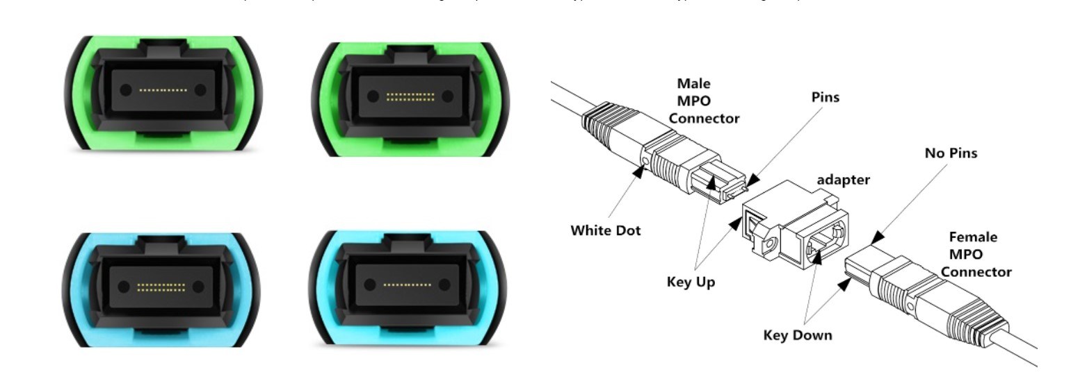 Green FTTH MPO/MTP Assembly Ribbon Bare Boot Optical Fiber Optic Connector Kits with FTTH
