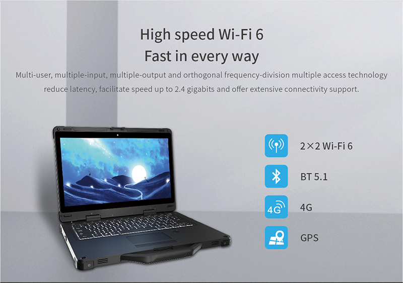 Rugged 13-Inch Laptop with Fire-Resistant Design Capacity Battery and i5/i7 Processor