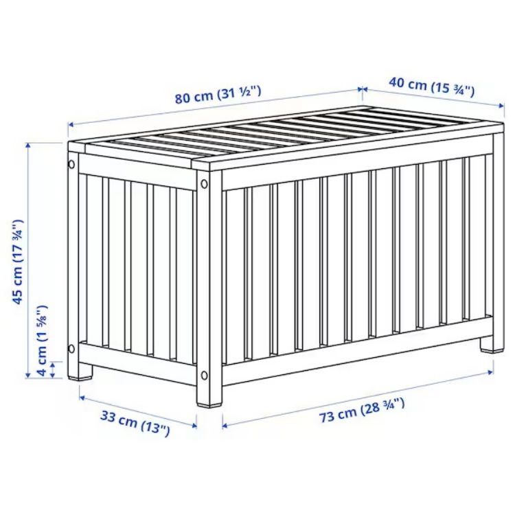 Customization Wooden Outdoor/Indoor Storage Bench Large Storage Deck Box Garden Shed