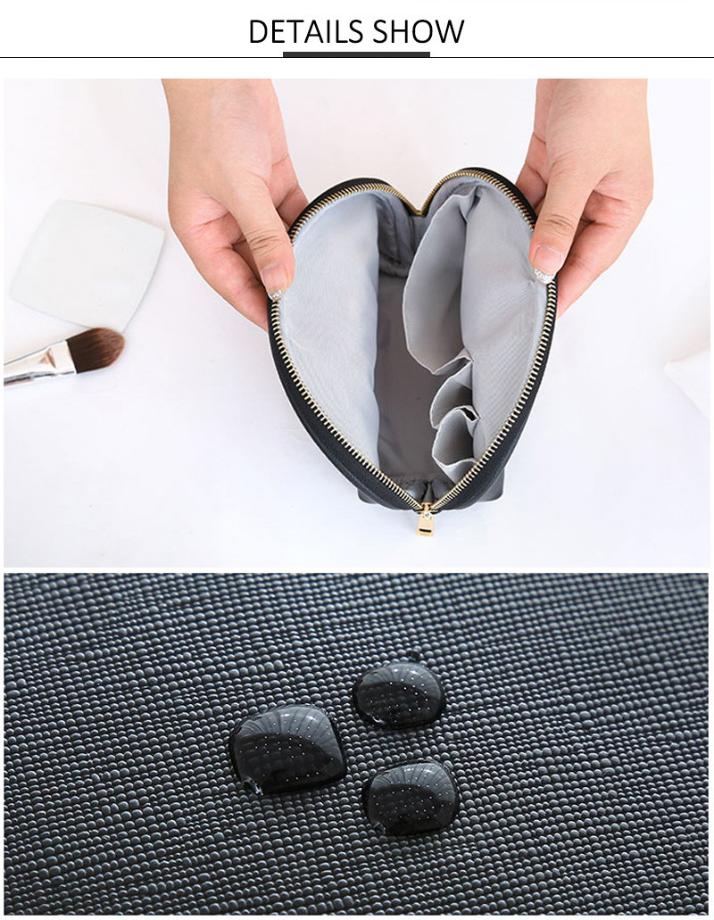 Pure Color Blank Leather PU Makeup Bag