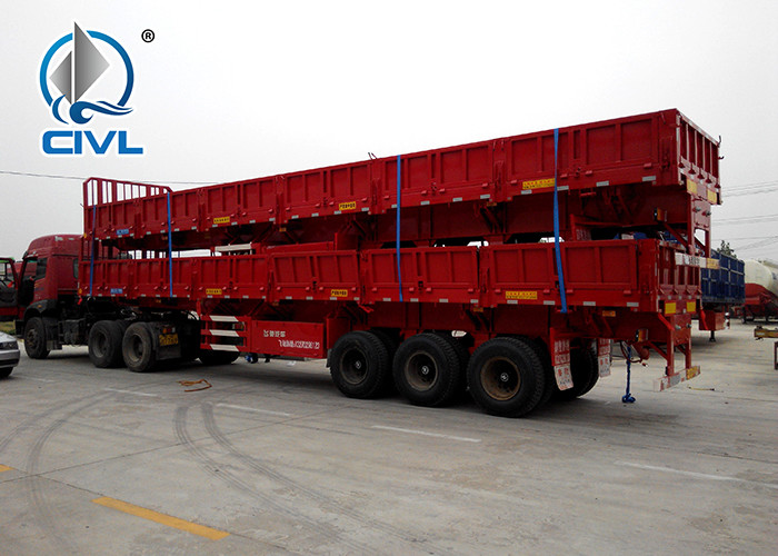 SINOTRUK Front Lifting 50 Ton 3 Axle Semi Trailer Dump Truck