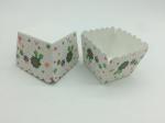Cute Square Cupcake Liners Food Grade Paper Single Wall Customized Size