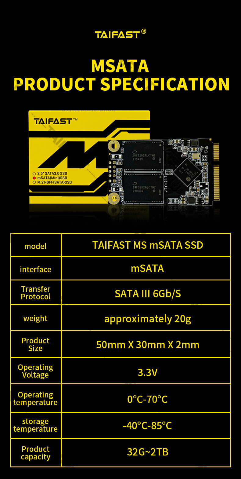 120GB Laptop Msata Internal Solid State Drive Desktop 480MB/S