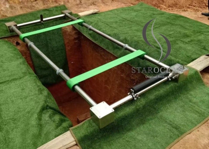 Coffin Lowering Device Coffin Parts Steel Coffin Adjustment Bed Sturdy LD02