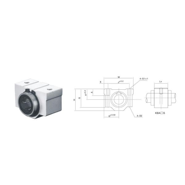 Corrosion Resistant Linear Bearing Slide Unit Customized Linear Guide Bearing Block Round