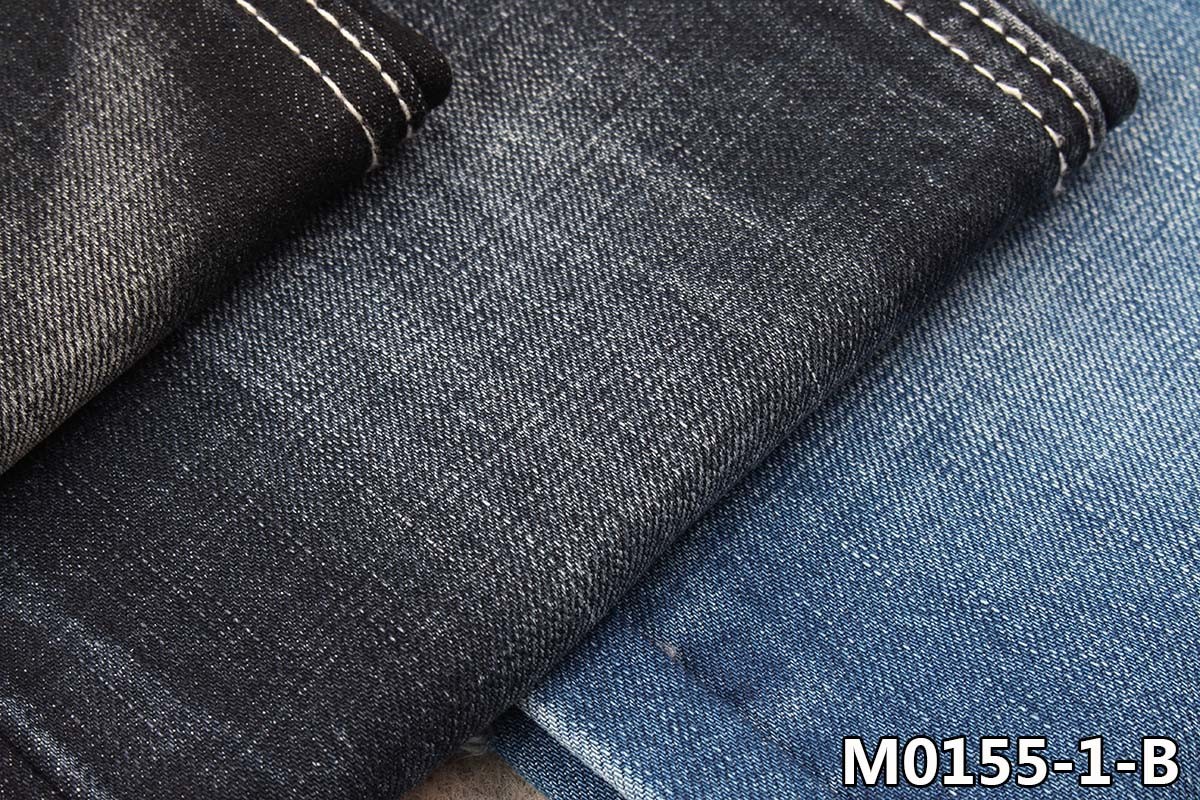 61% Cotton 11.8oz Cross Hatch TR Denim Fabric Desizing Jeans